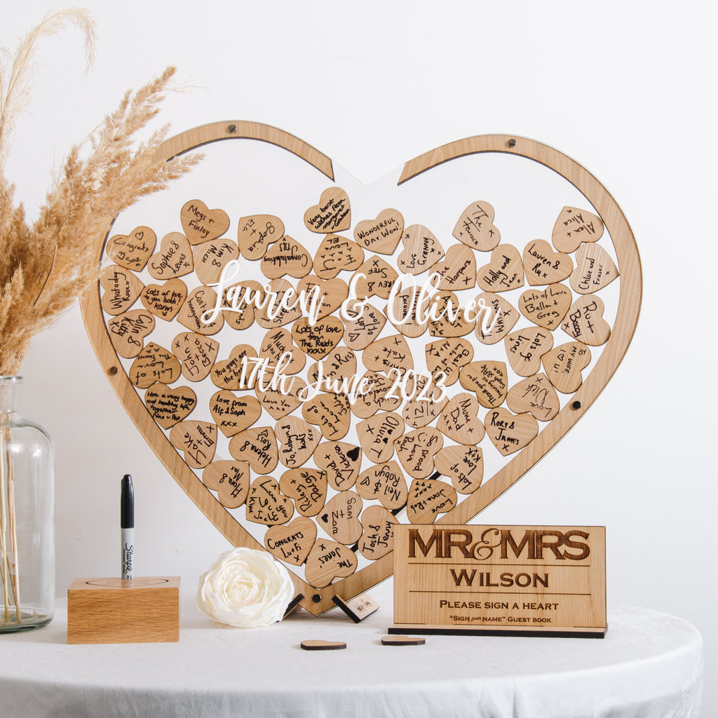 Heart shaped dropbox guest book Stag Design
