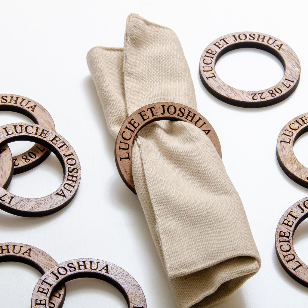 Personalised napkin rings Stag Design