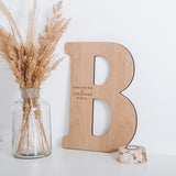 Letter wooden guest book sign