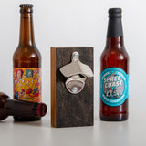 Whisky stave bottle cap opener