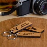 Whisky wood key ring - Stag Design