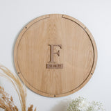 Alternative wedding initial circle dropbox guest book