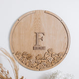 Alternative wedding initial circle dropbox guest book