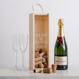 Personalised engagement cork collector bottle box