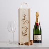 Personalised thank you bottle box