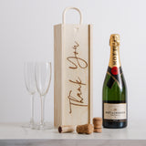 Personalised thank you bottle box