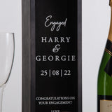 Personalised engaged bottle box