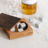 Whisky stones and handmade gift box