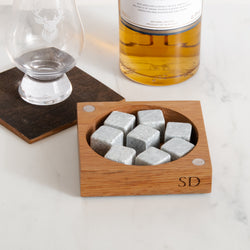 Whisky stones and handmade gift box