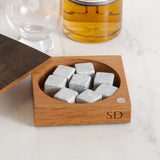 Whisky stones and handmade gift box