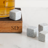 Whisky stones and handmade gift box