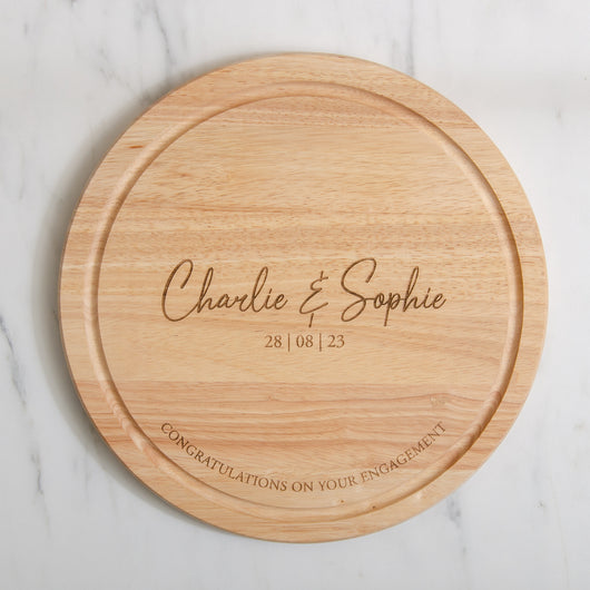Personalised engagement chopping board