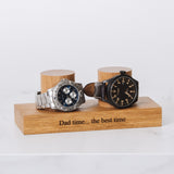 Personalised oak watch stand