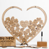NEW! Wedding guest book alternative heart dropbox