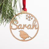 Personalised Christmas name bauble decoration