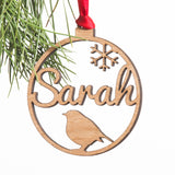Personalised Christmas name bauble decoration