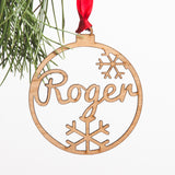 Personalised Christmas name bauble decoration