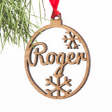 Personalised Christmas name bauble decoration