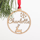 Personalised Christmas name bauble decoration