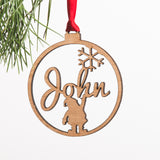 Personalised Christmas name bauble decoration