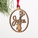 Personalised Christmas name bauble decoration