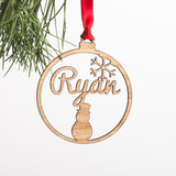 Personalised Christmas name bauble decoration