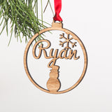 Personalised Christmas name bauble decoration