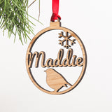 Personalised Christmas name bauble decoration