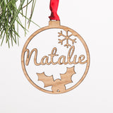 Personalised Christmas name bauble decoration