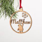 Personalised Christmas name bauble decoration