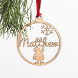 Personalised Christmas name bauble decoration