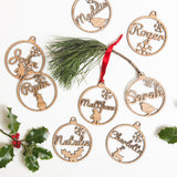 Personalised Christmas name bauble decoration