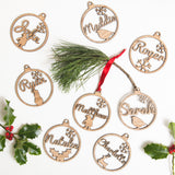 Personalised Christmas name bauble decoration