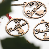 Personalised Christmas name bauble decoration