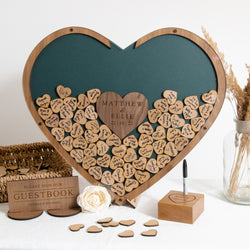 NEW! Wedding guest book alternative heart dropbox