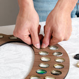 Initial beer cap wall hanging