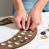 Initial beer cap wall hanging