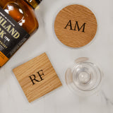 Whisky tasting coaster with glass