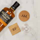 Whisky tasting coaster with glass