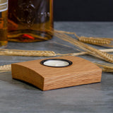 Single whisky cask tea light holder - Stag Design