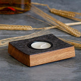Single whisky cask tea light holder - Stag Design