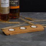 Triple whisky cask tea light holder - Stag Design