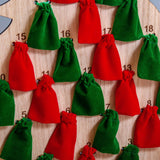 Oak advent calendar with velvet bags - Stag Design