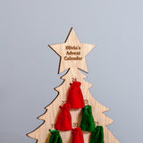 Oak advent calendar with velvet bags - Stag Design