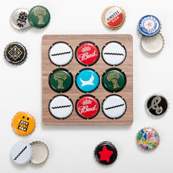 Walnut beer cap coaster