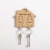 Personalised house key ring holder