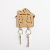 Personalised house key ring holder