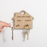 Personalised house key ring holder