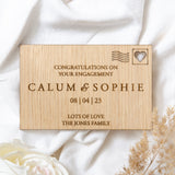 Engagement wooden card