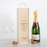 Personalised congratulations engagement bottle box